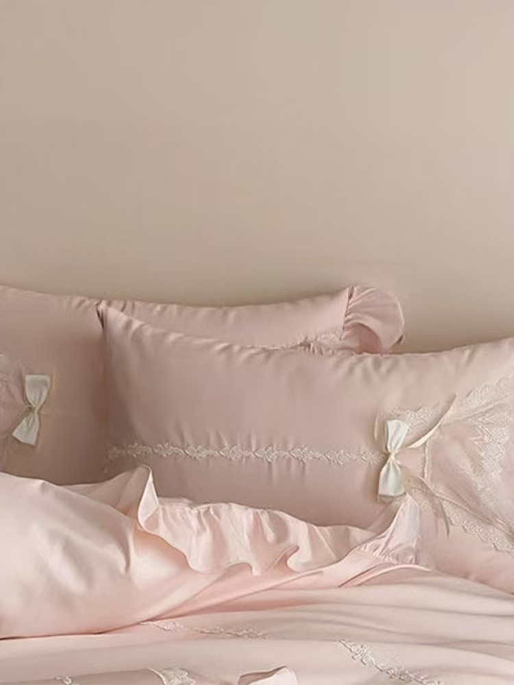 French Sweet Cotton Bedding Set Princess Flat Sheet