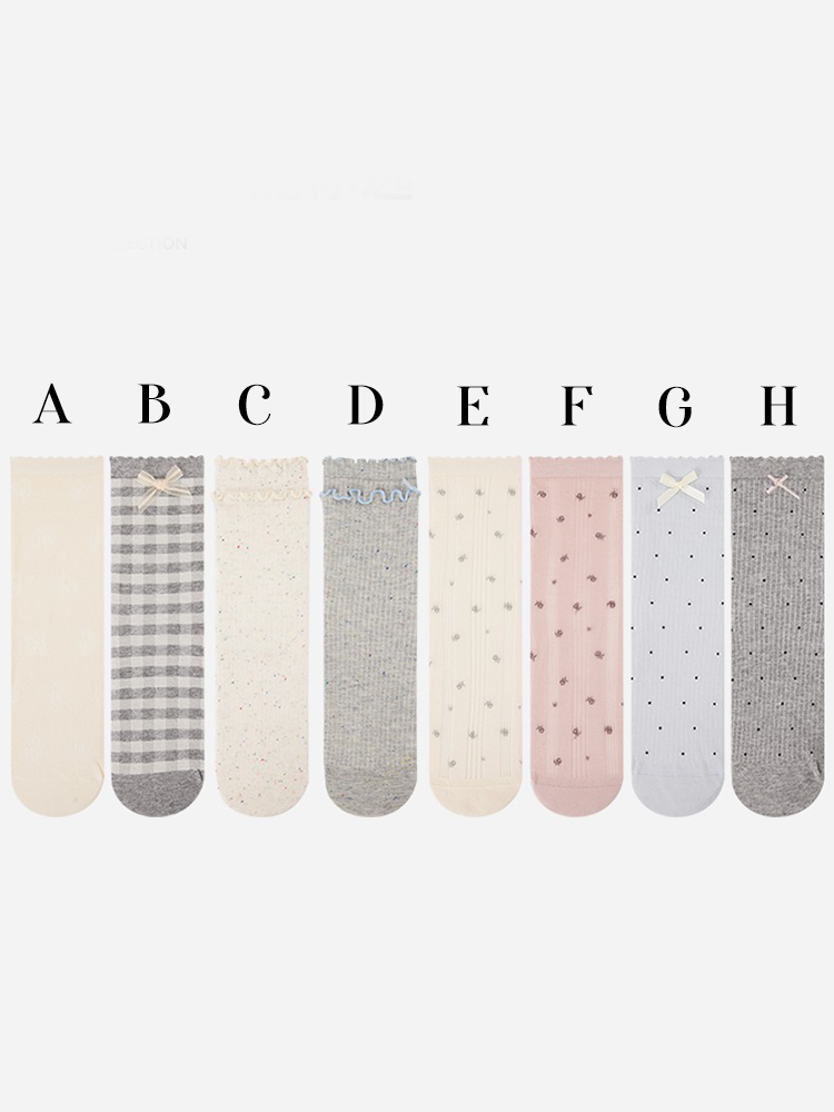 Floral Lace Stack Crew Socks