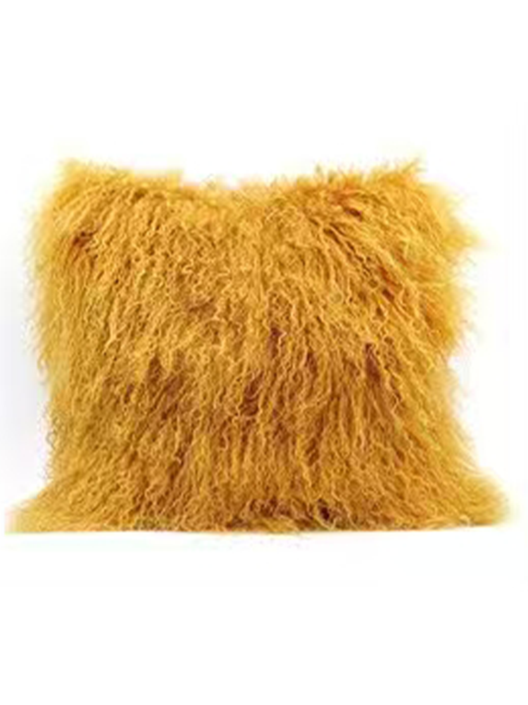 Natural Lambswool Throw Pillow French Luxury Style