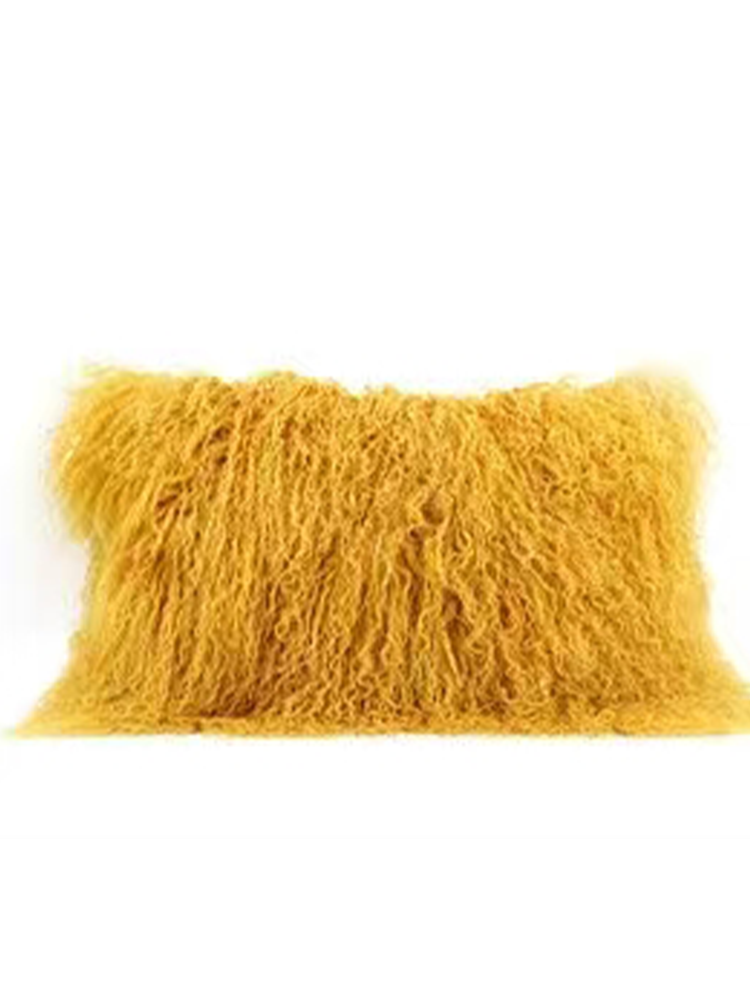 Natural Lambswool Throw Pillow French Luxury Style