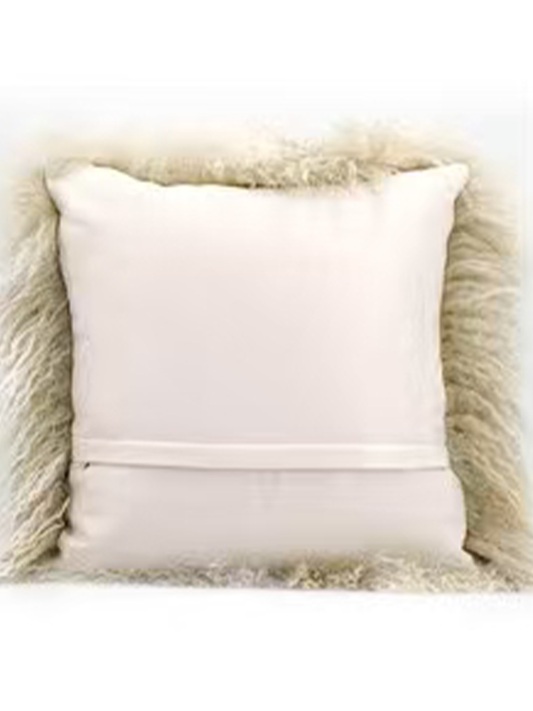 Natural Lambswool Throw Pillow French Luxury Style