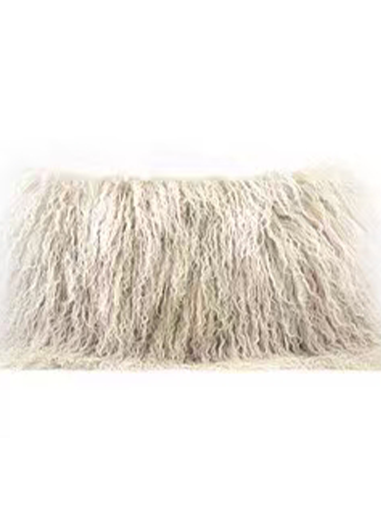Natural Lambswool Throw Pillow French Luxury Style