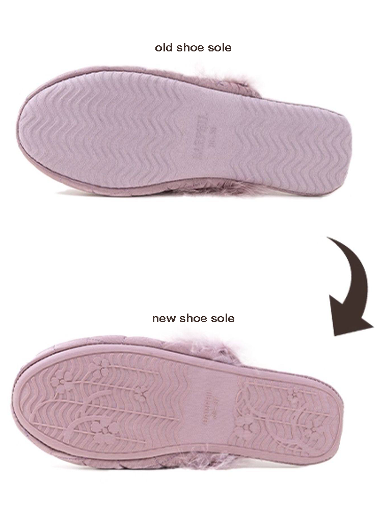 Closed-Toe Fuzzy House Slippers Quiet Indoor Home