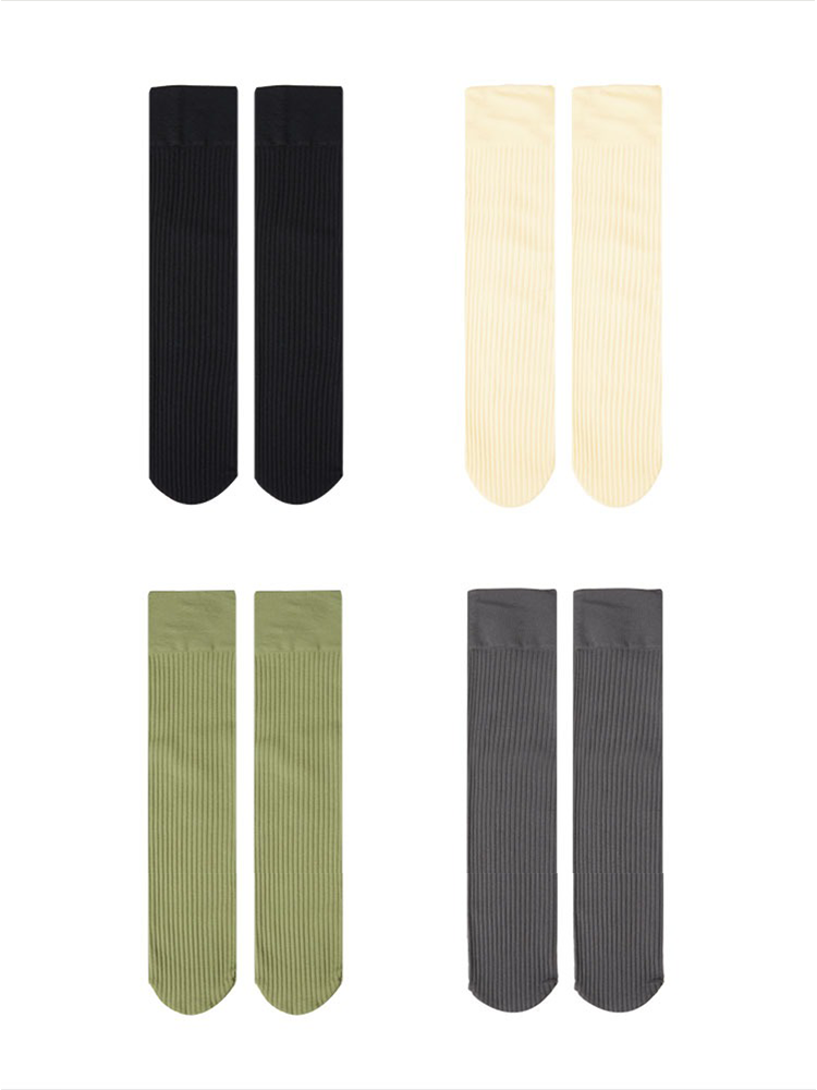 Office Lady Stripe Soft Tight Knee High Stocking for Women - Yangma