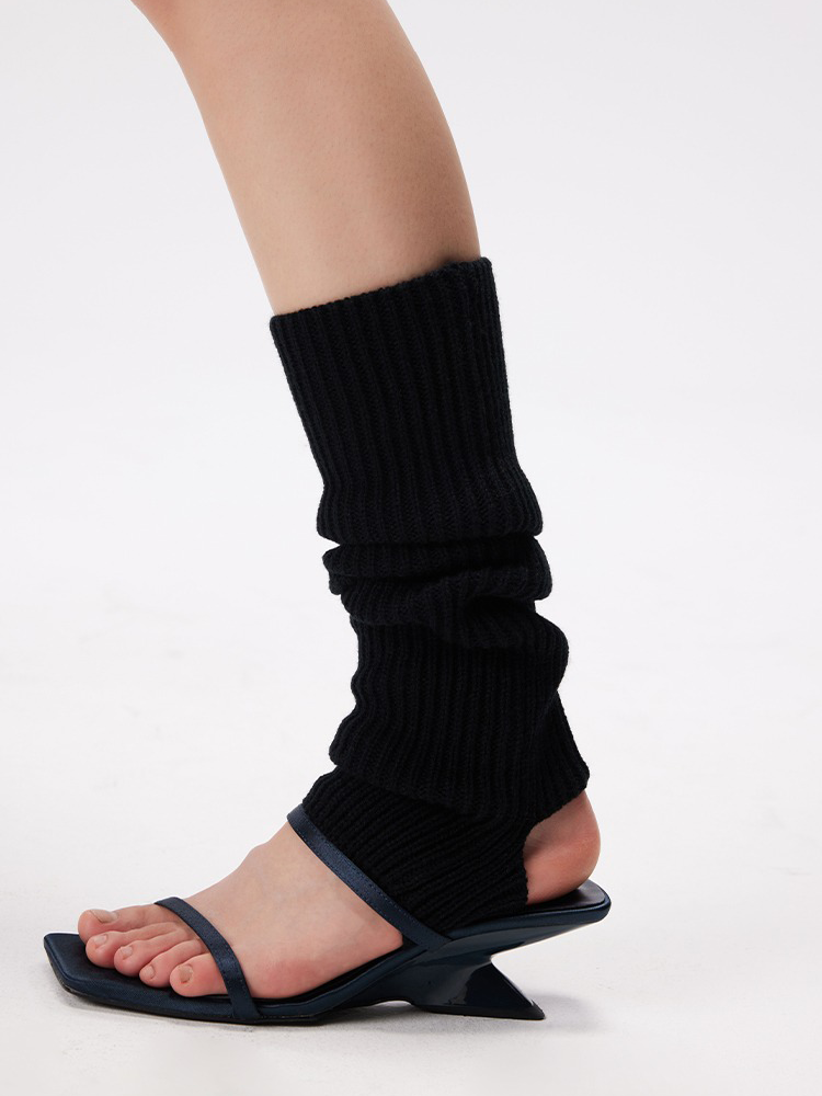 Yoga Ballet Dance Leg Warmers Retro Preppy Chic Ribbed Knitted - Yangma