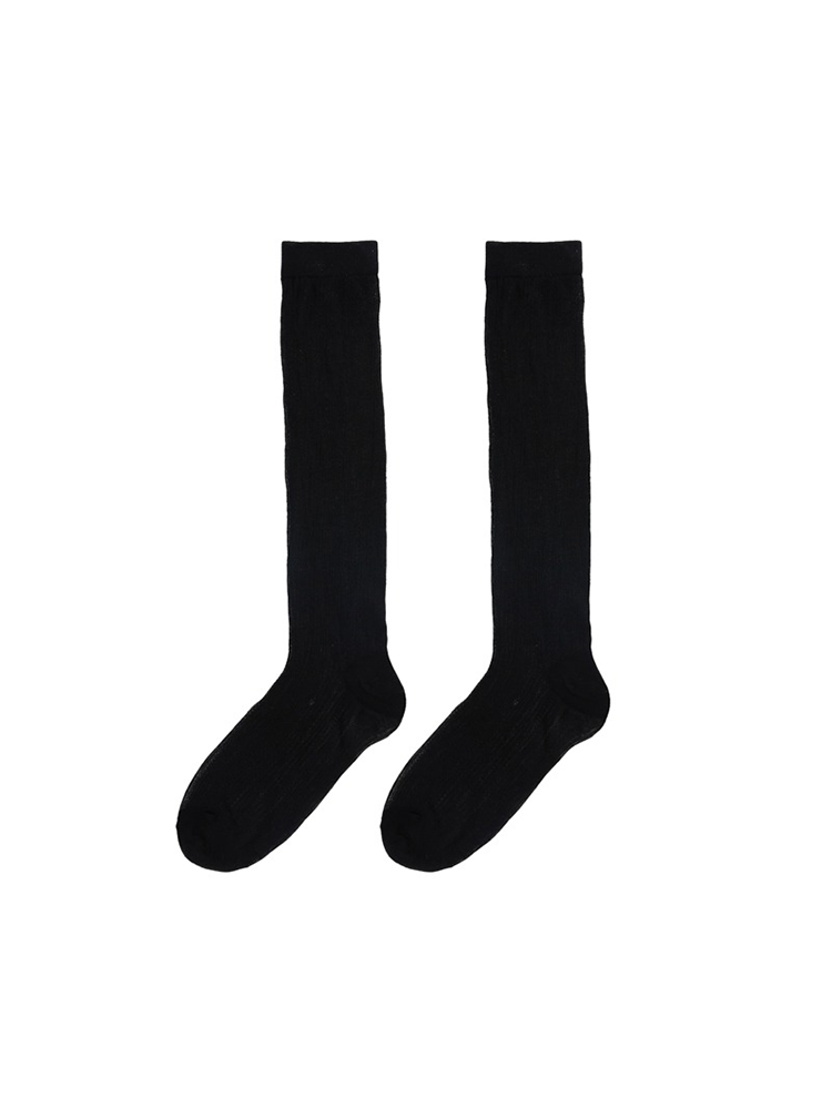 Lady's Mesh Knee High Stocking Mcool Mary Cotton Trouser Socks - Yangma