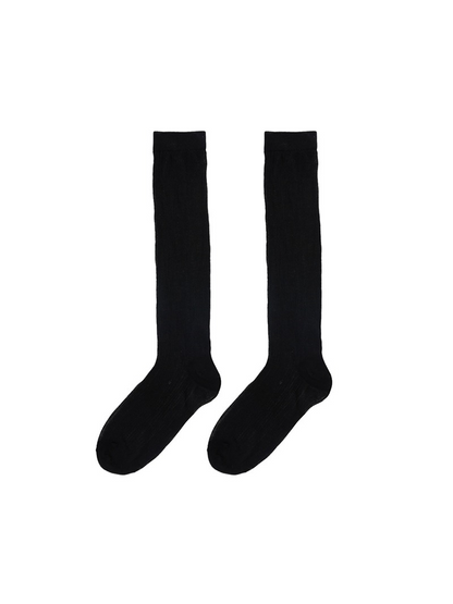 Lady's Mesh Knee High Stocking Mcool Mary Cotton Trouser Socks - Yangma