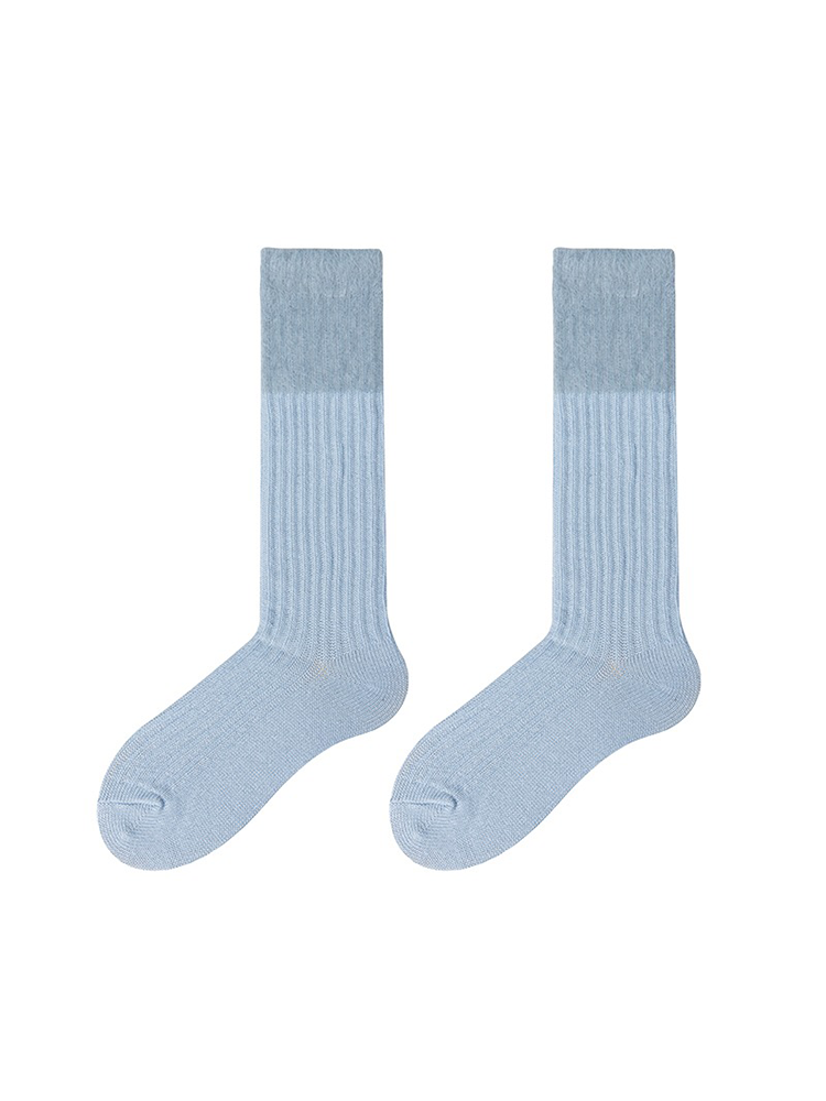 Stripe Furryy Soft Tight Knee High Women's Socks - Yangma