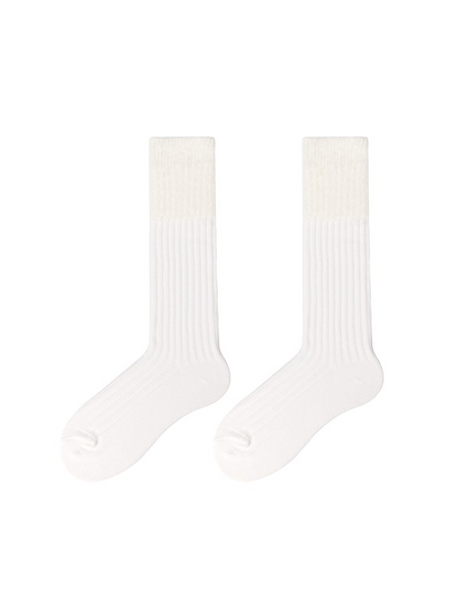 Stripe Furryy Soft Tight Knee High Women's Socks - Yangma