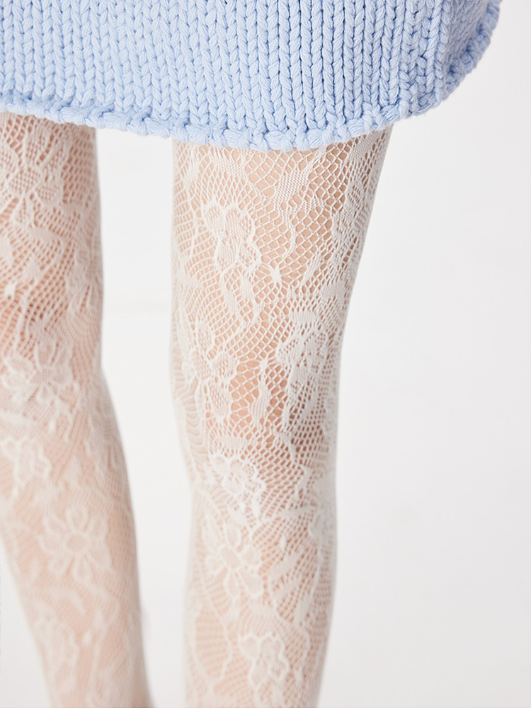 Women Patterned Fishnet Tights Black Lace Net Stockings Pantyhose - Yangma