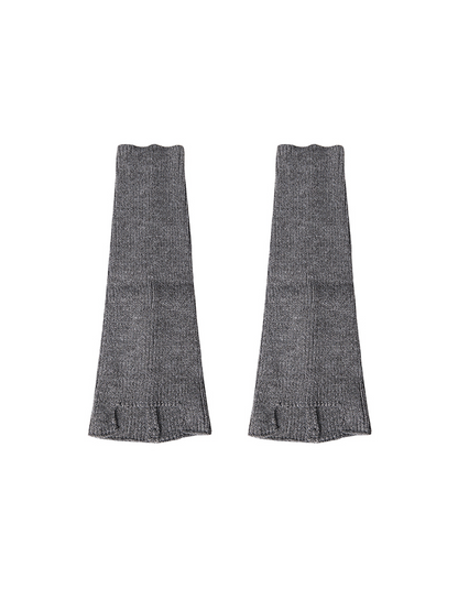 Retro Preppy Chic Ballet Leg Warmers Ribbed Knitted Socks - Yangma