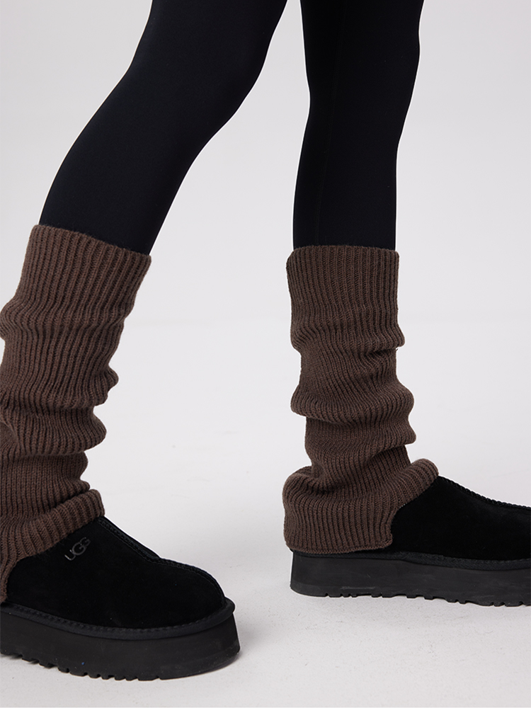 Retro Preppy Chic Ballet Leg Warmers Ribbed Knitted Socks - Yangma