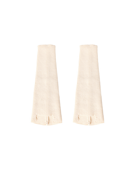 Retro Preppy Chic Ballet Leg Warmers Ribbed Knitted Socks - Yangma