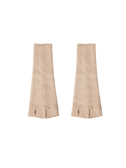 Retro Preppy Chic Ballet Leg Warmers Ribbed Knitted Socks - Yangma