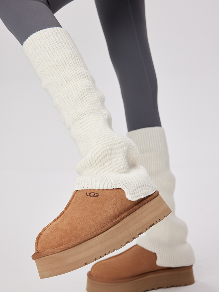 Retro Preppy Chic Ballet Leg Warmers Ribbed Knitted Socks - Yangma