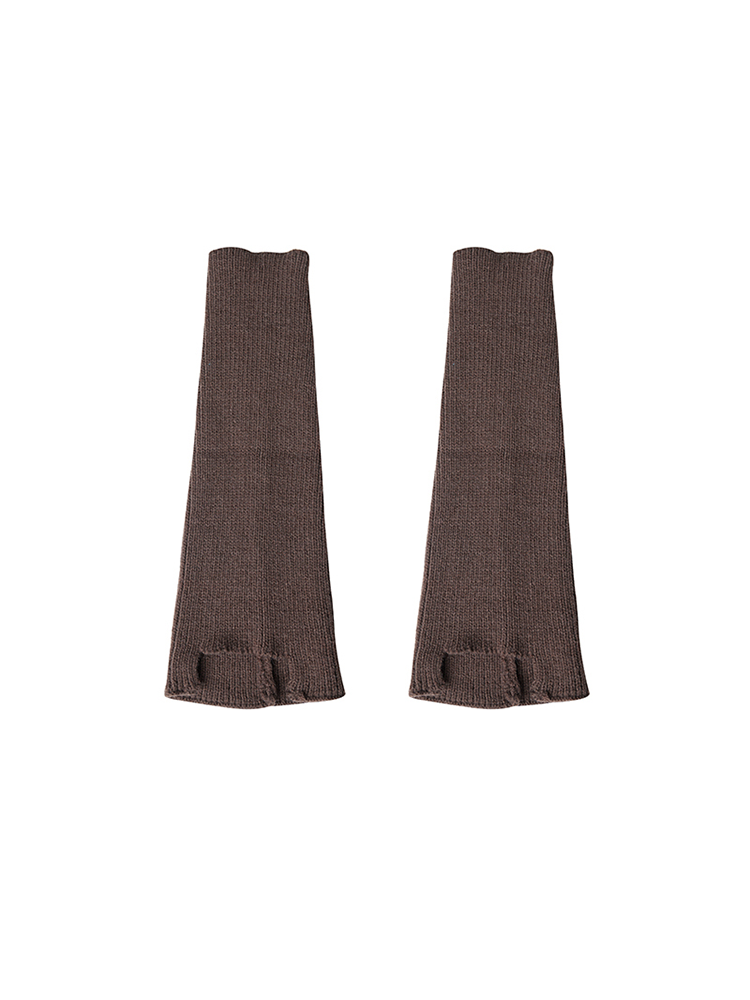 Retro Preppy Chic Ballet Leg Warmers Ribbed Knitted Socks - Yangma