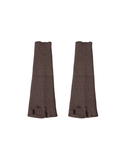 Retro Preppy Chic Ballet Leg Warmers Ribbed Knitted Socks - Yangma