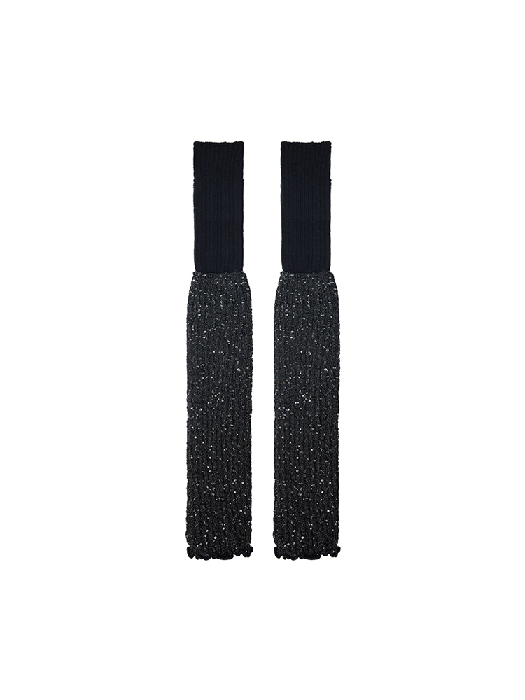 Yoga Dance Leg Warmers Glitter Chic Ribbed Knitted - Yangma