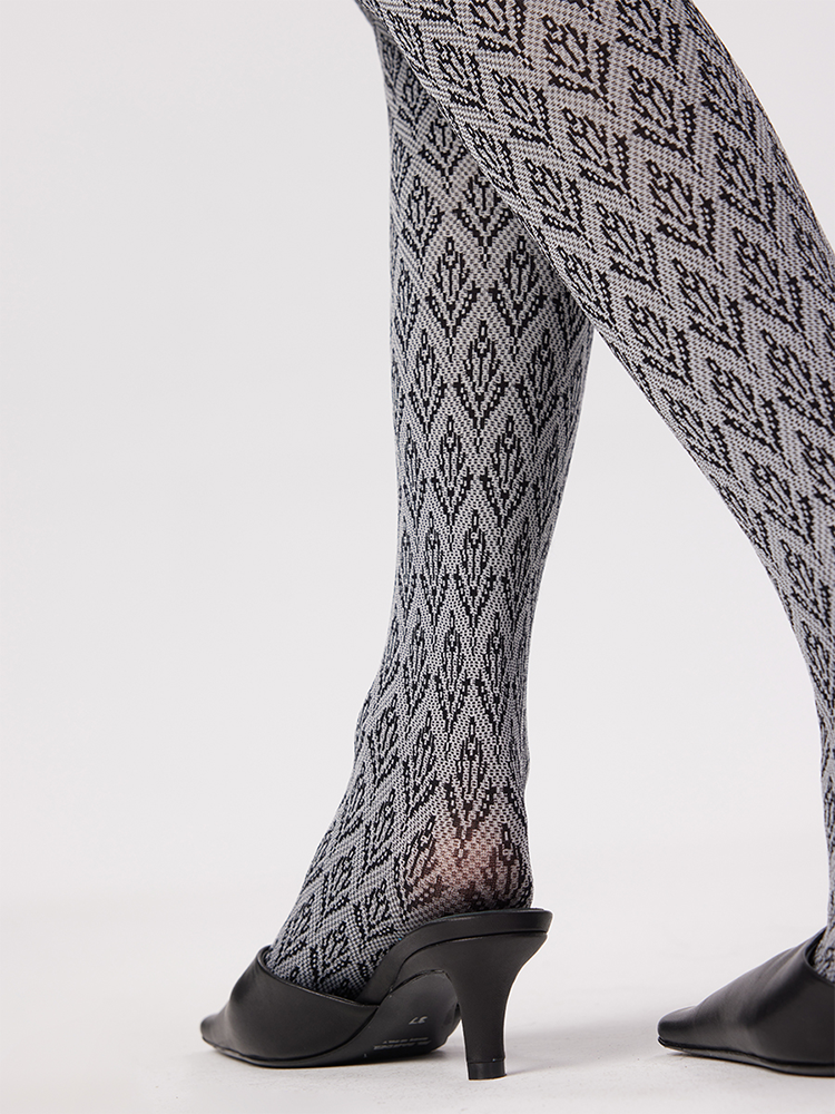 Lolita Cable Knit Tights Women High Elastic Soft Winter Pantyhose - Yangma