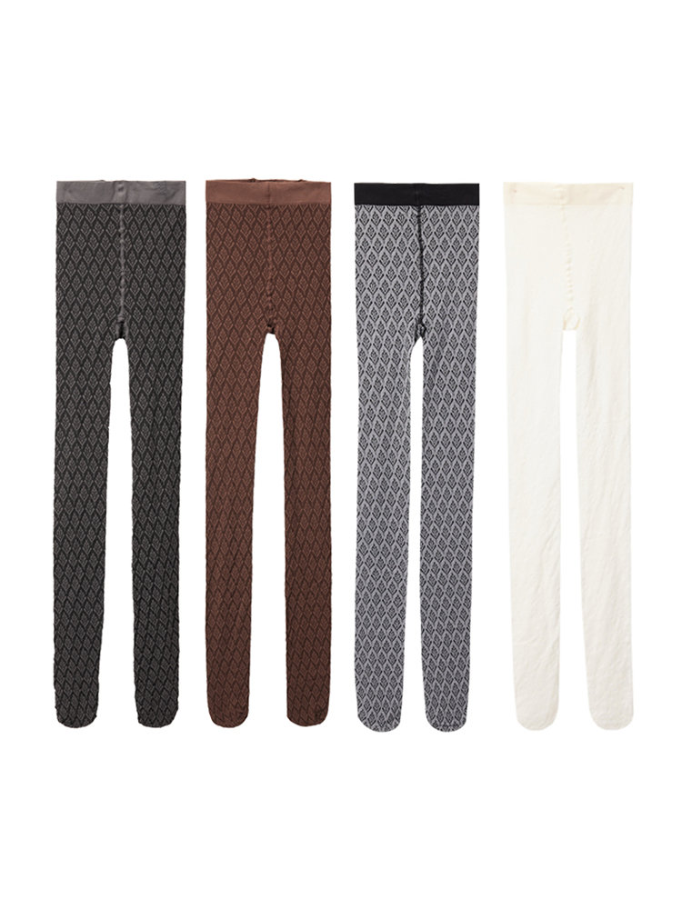 Lolita Cable Knit Tights Women High Elastic Soft Winter Pantyhose - Yangma