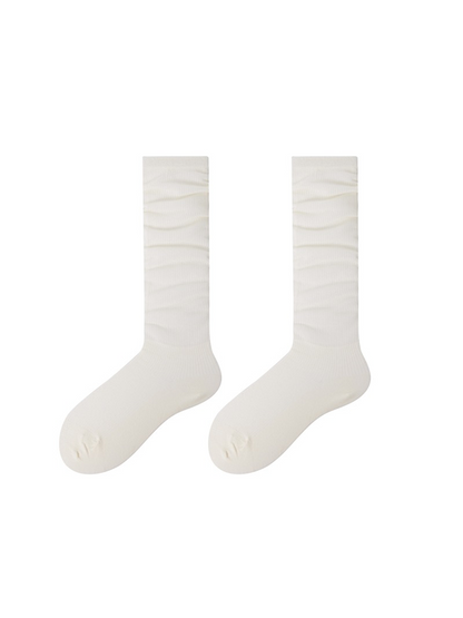 Stripe Knee High Stocking for Women Cotton Nylon Trouser Socks - Yangma