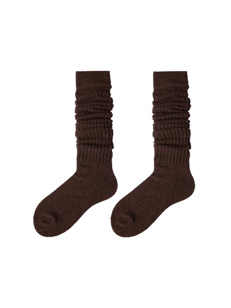 Women's Thigh Knee High Socks Boot Stocking Ribbed Knit Leg Warmers - Yangma