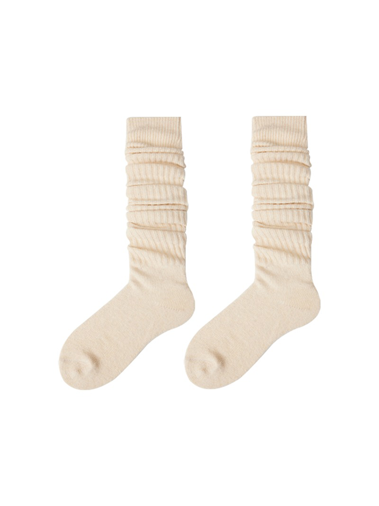 Women's Thigh Knee High Socks Boot Stocking Ribbed Knit Leg Warmers - Yangma