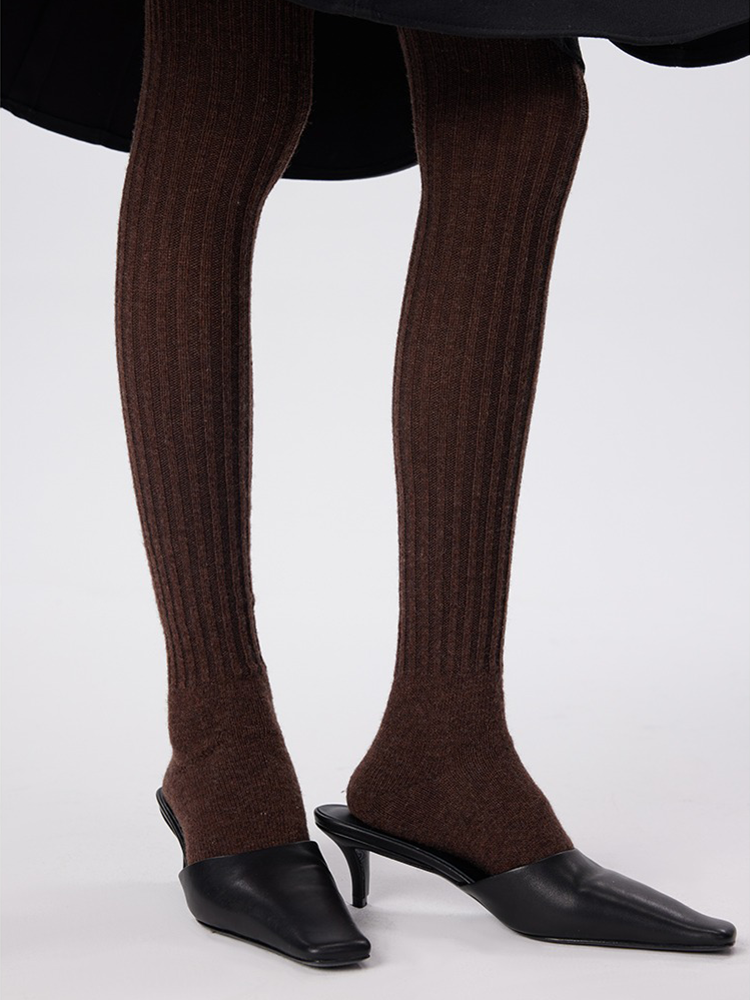 Women's Thigh Knee High Socks Boot Stocking Ribbed Knit Leg Warmers - Yangma