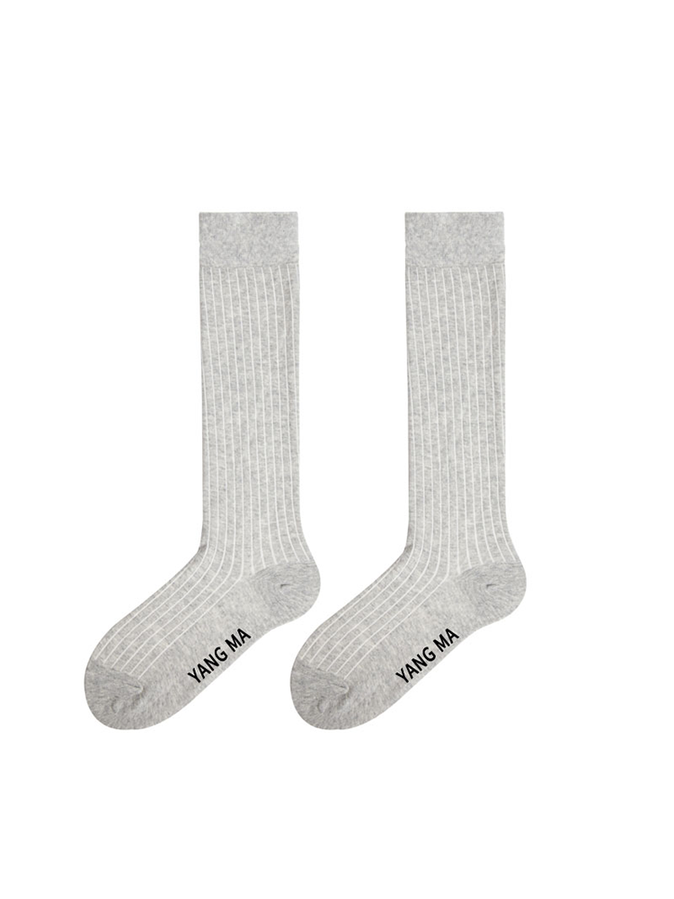 Women's Knee High Socks Thin Stripes Tube Socks - Yangma