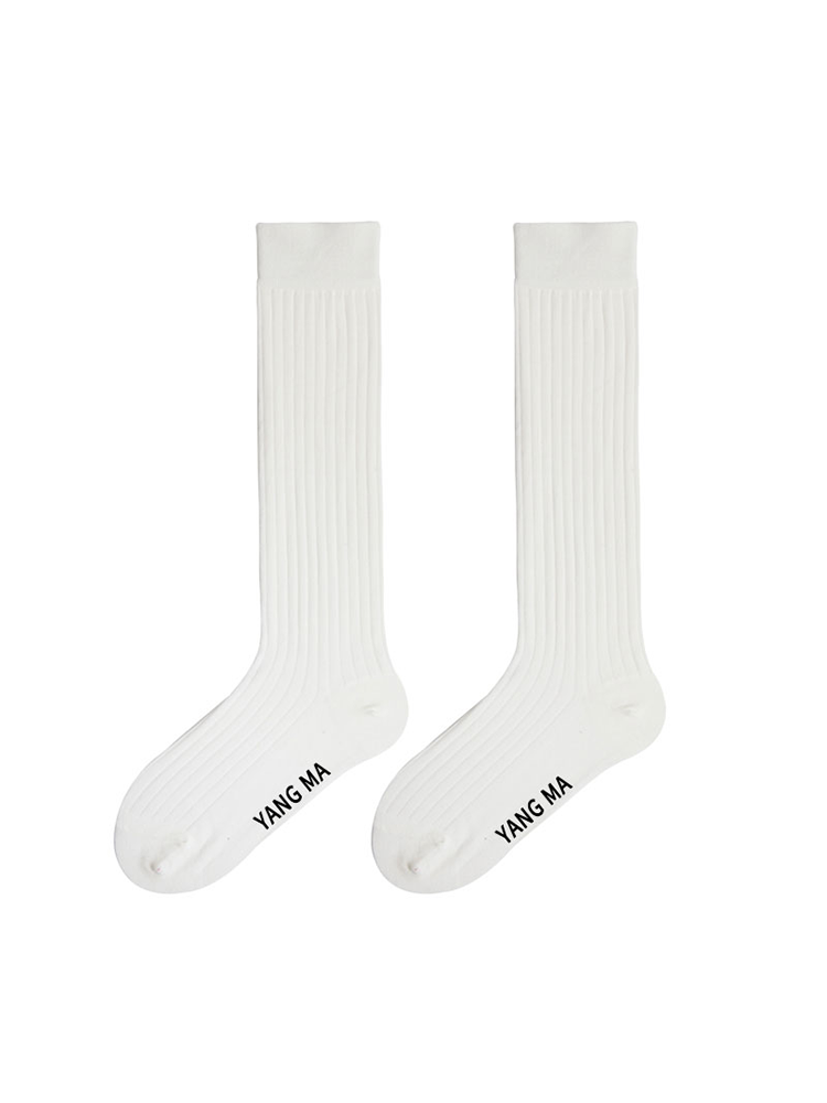 Women's Knee High Socks Thin Stripes Tube Socks - Yangma