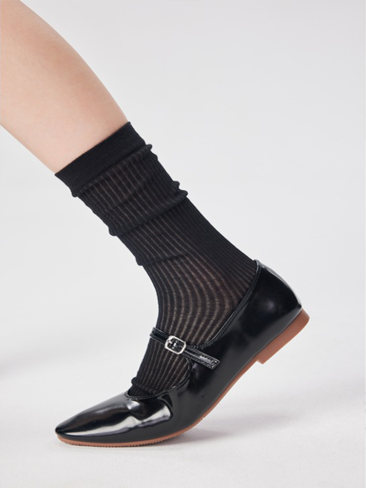 Women's Striped Socks Mid-Length Cotton Ankle Light Summer - Yangma