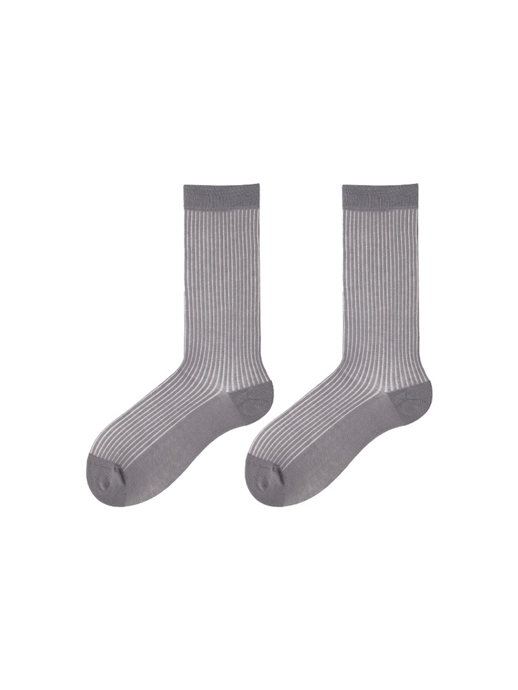 Women's Striped Socks Mid-Length Cotton Ankle Light Summer - Yangma