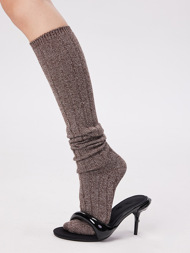 Women's Thigh Knee High Socks Soft Cotton Knit Long Boot Stockings Leg Warmers - Yangma