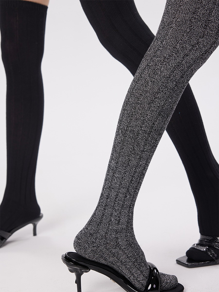 Women's Thigh Knee High Socks Soft Cotton Knit Long Boot Stockings Leg Warmers - Yangma