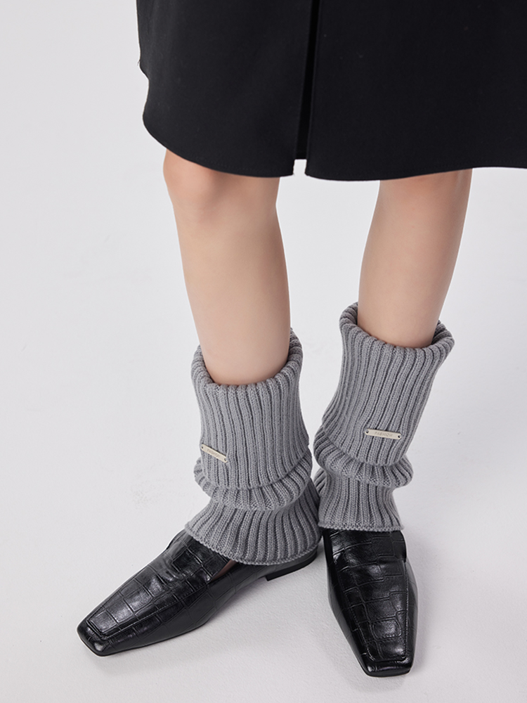 Retro Preppy Chic Ankle Leg Warmers Cable Knitted Cuffs - Yangma