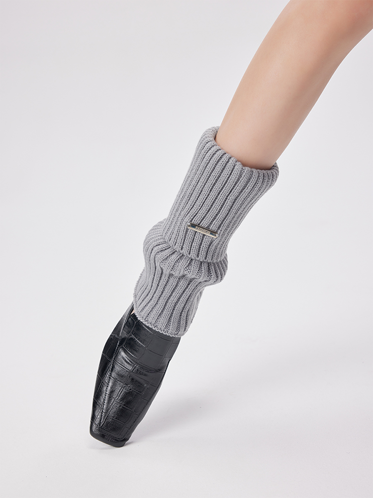 Retro Preppy Chic Ankle Leg Warmers Cable Knitted Cuffs - Yangma
