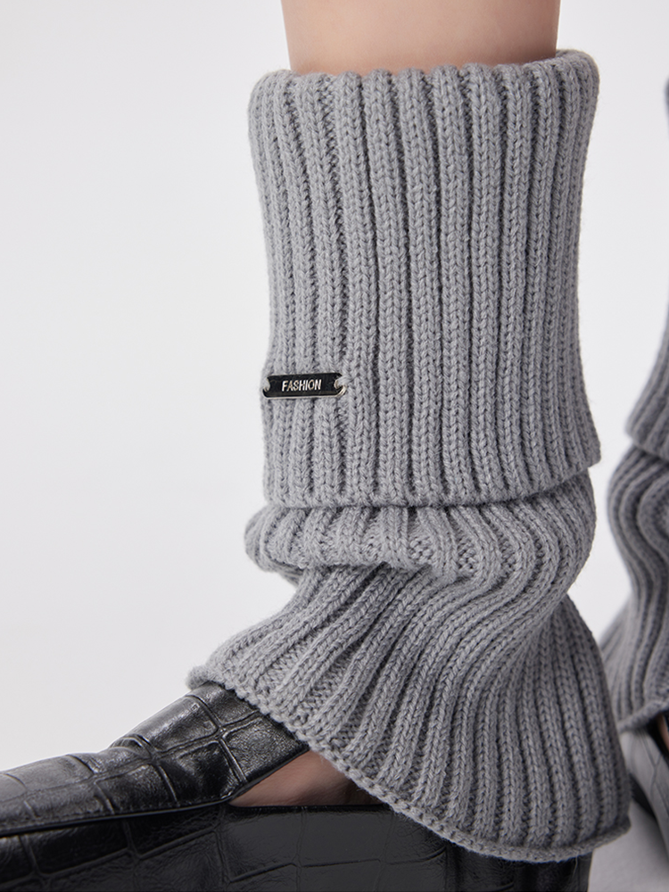Retro Preppy Chic Ankle Leg Warmers Cable Knitted Cuffs - Yangma