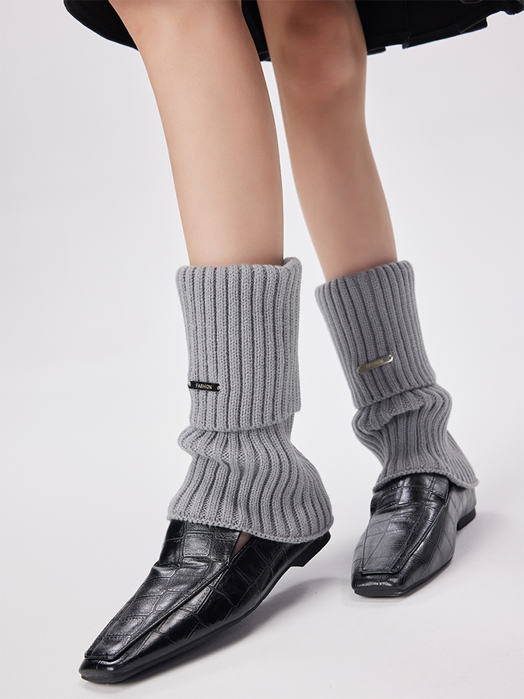 Retro Preppy Chic Ankle Leg Warmers Cable Knitted Cuffs - Yangma