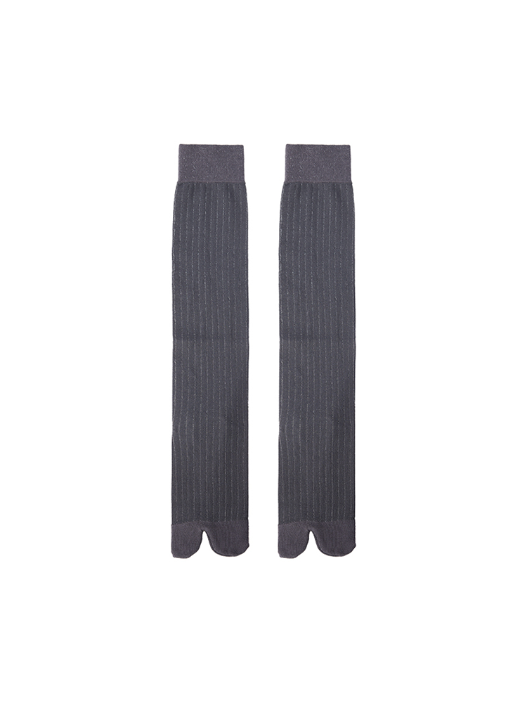 Glittler Tabi Socks Split Toe for Women Knee High Sheer Stocking Stripe - Yangma