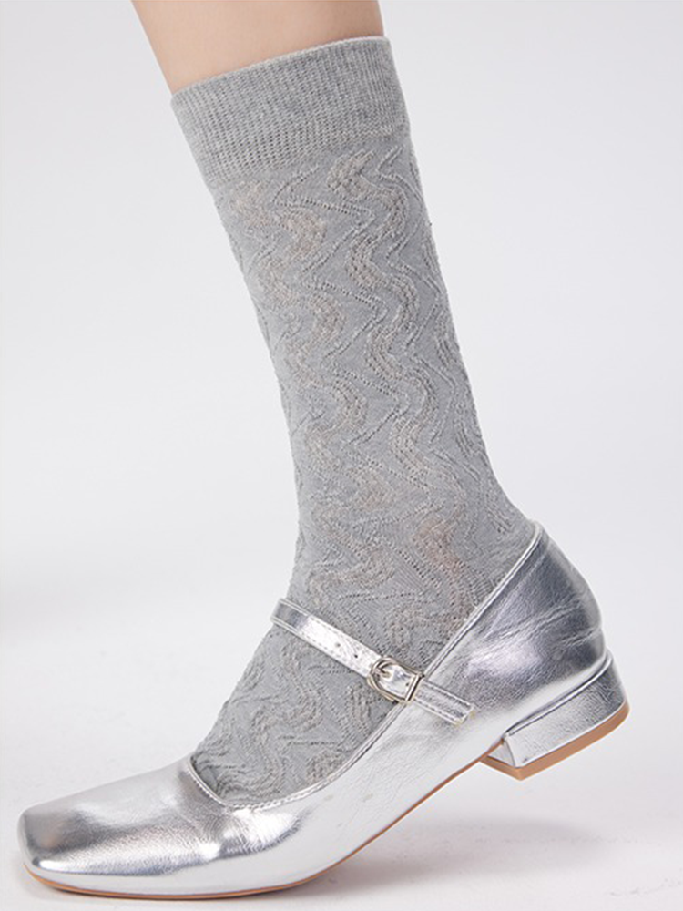 Lace Women‘s Socks Casual Cotton Mid-Length Ankle Knit - Yangma