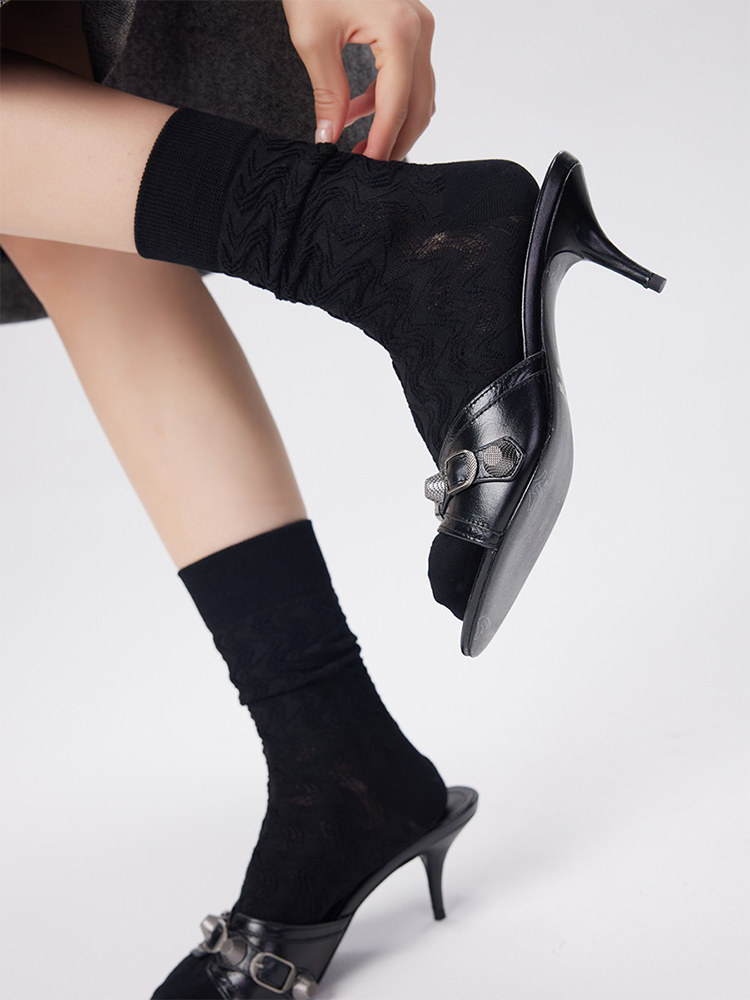 Lace Women‘s Socks Casual Cotton Mid-Length Ankle Knit - Yangma