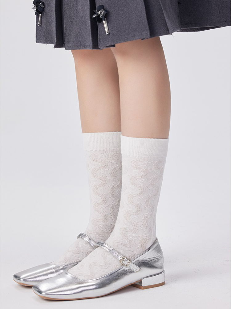 Lace Women‘s Socks Casual Cotton Mid-Length Ankle Knit - Yangma