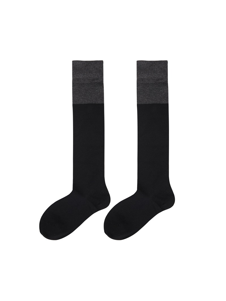 Office Lady Knee High Stocking for Women Cotton Socks - Yangma