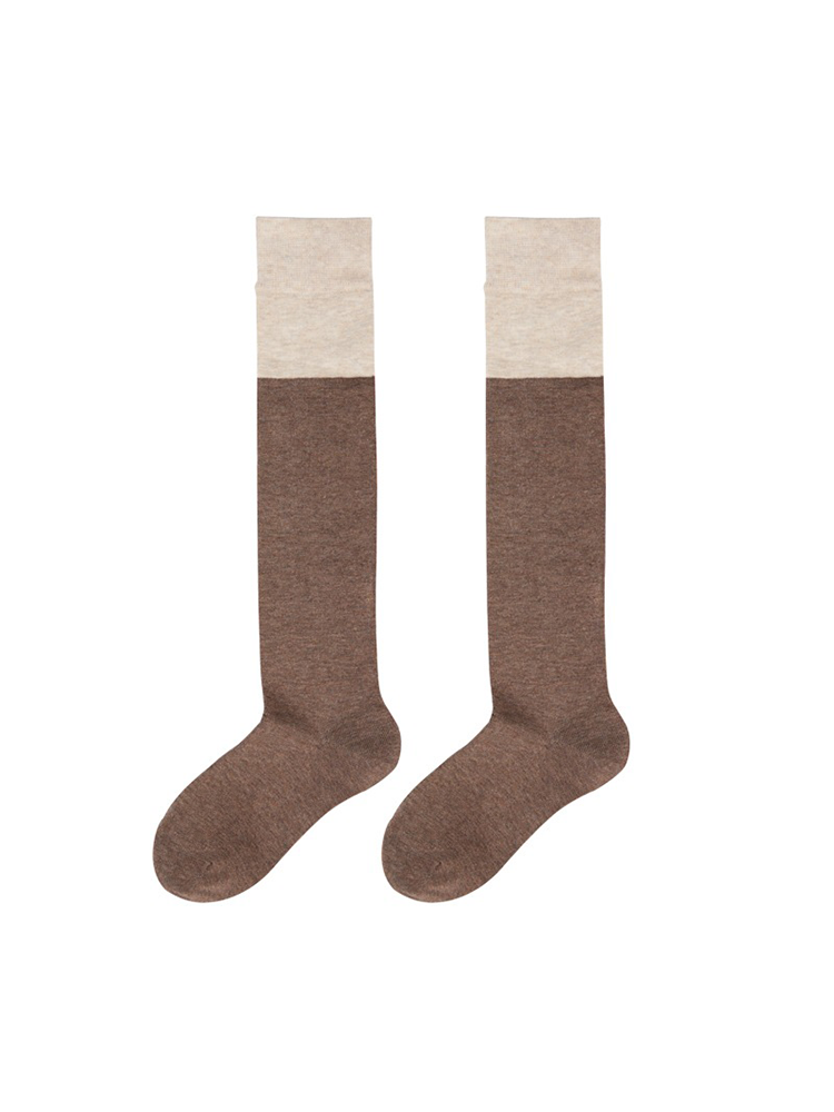 Office Lady Knee High Stocking for Women Cotton Socks - Yangma