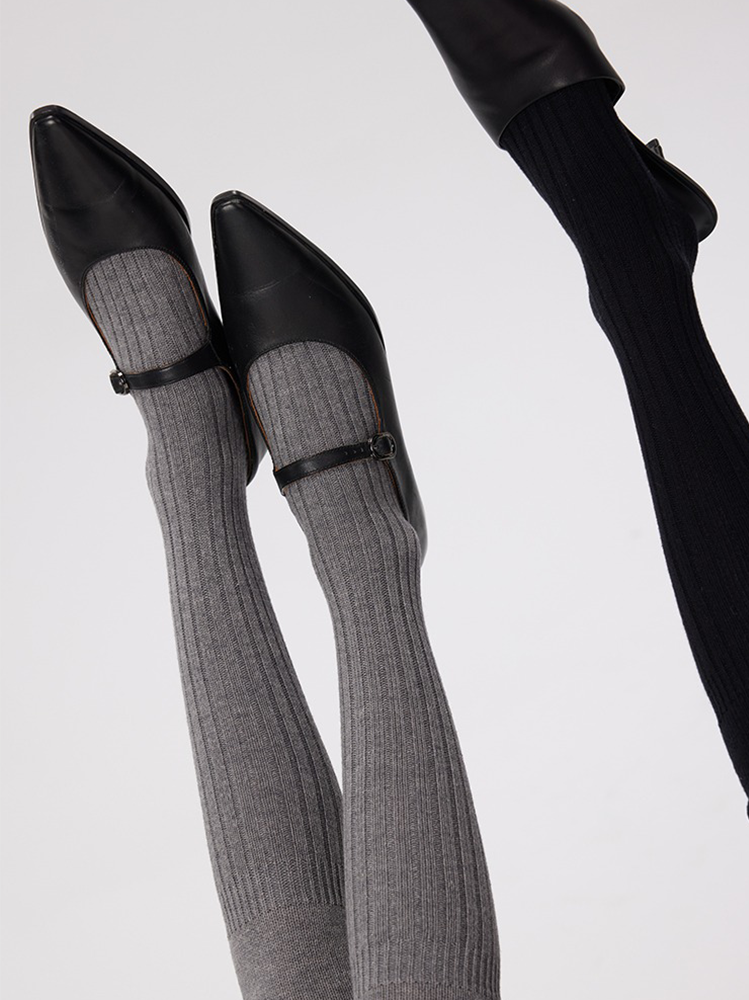 Women's Thigh Knee High Socks Boot Stocking Knit Leg Warmers - Yangma