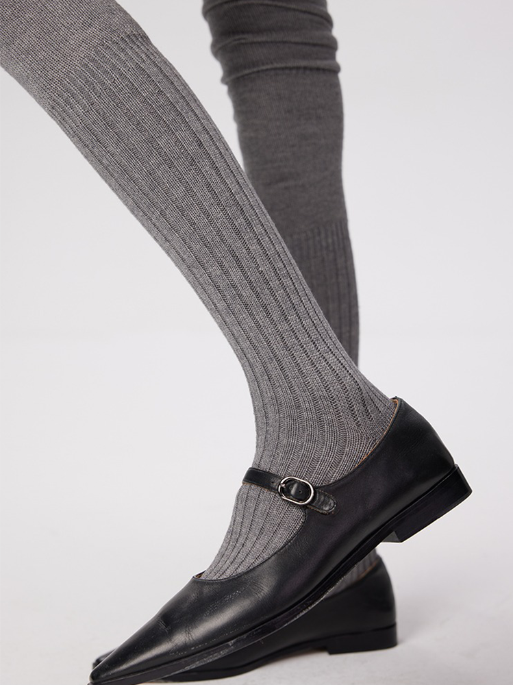 Women's Thigh Knee High Socks Boot Stocking Knit Leg Warmers - Yangma