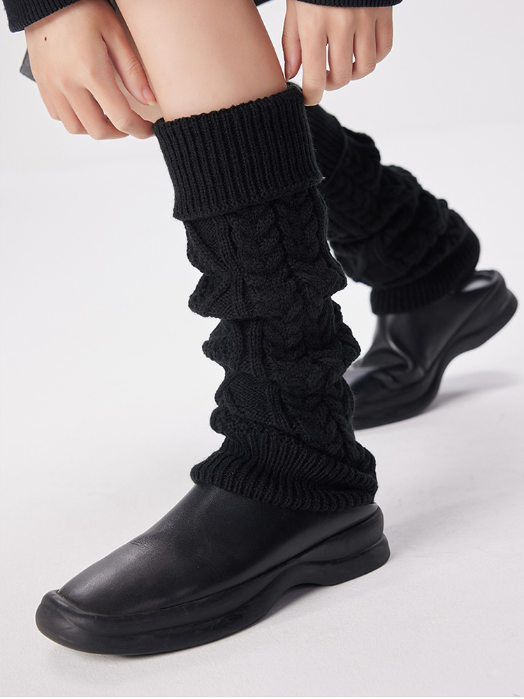 Leg Warmers for Women Knee High Cable Knit Warm Winter Sleeve - Yangma