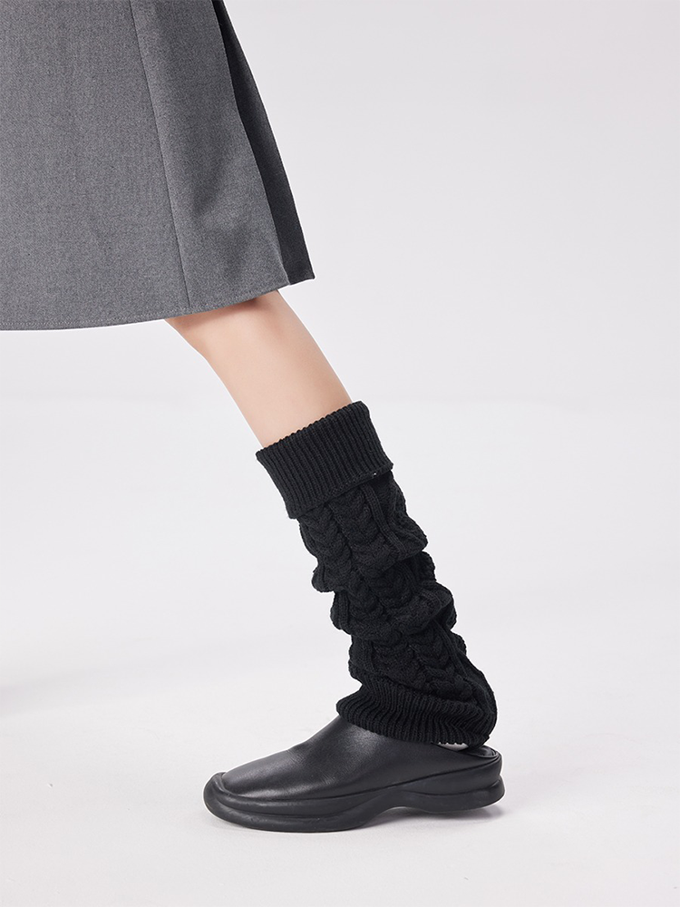 Leg Warmers for Women Knee High Cable Knit Warm Winter Sleeve - Yangma