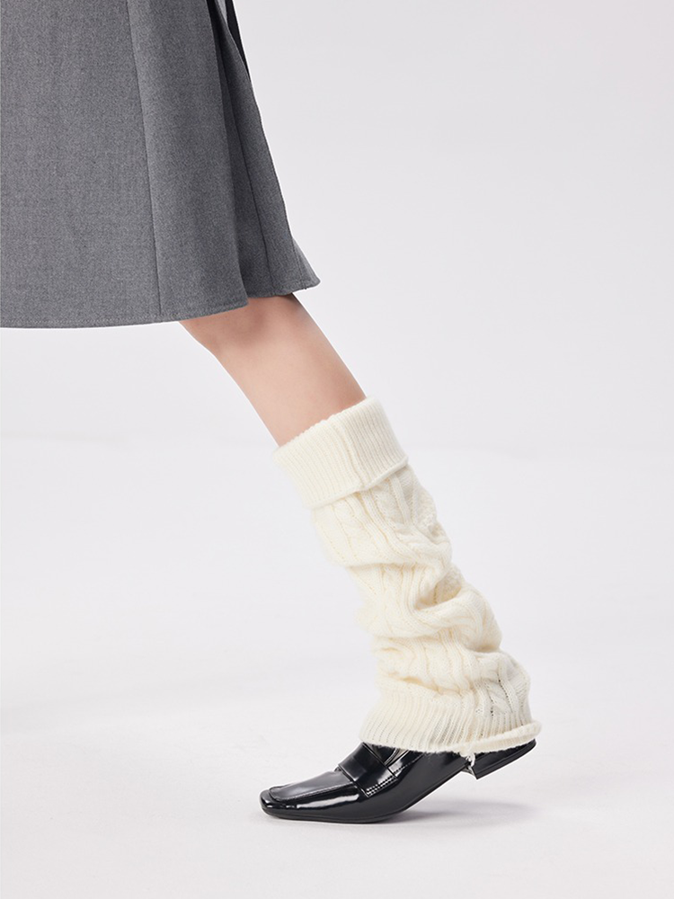 Leg Warmers for Women Knee High Cable Knit Warm Winter Sleeve - Yangma