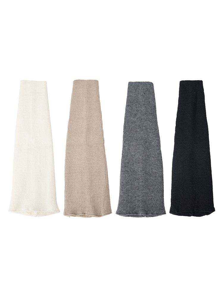Office Retro Y2K Preppy Chic Leg Warmers Ribbed Knitted Long Knee High - Yangma